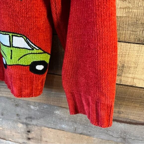 Coldwater Creek Red Christmas Tree Car Sweater Size Small‎ - Picture 6 of 11